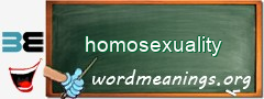 WordMeaning blackboard for homosexuality